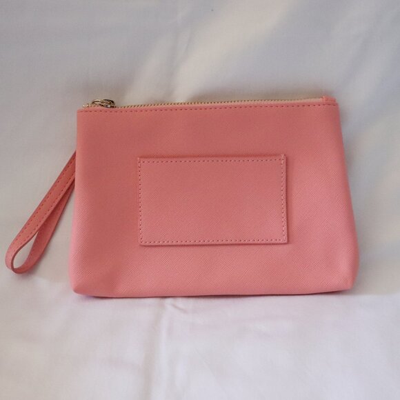 NWOT‎ Pandora Womens Pink Wristlet Clutch Pouch Lined Zippered Bag w Charms - Picture 2 of 8